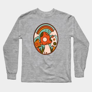 Stained Glass Mushroom Long Sleeve T-Shirt